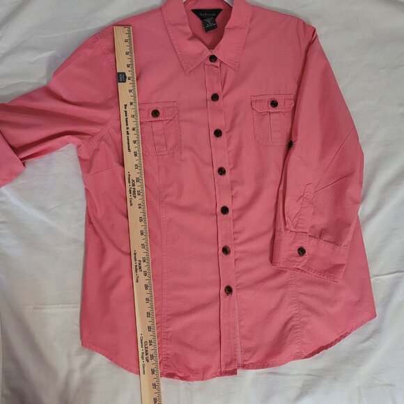 Pink Womens Button Shirt Van Heusen Size XL - Picture 11 of 15